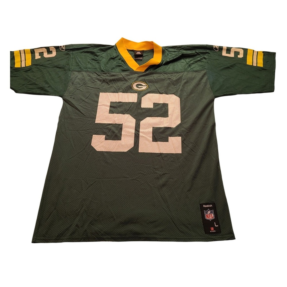 Reebok Green Bay Packers Clay Matthews 52 Jersey Men's Large Green NFL Football